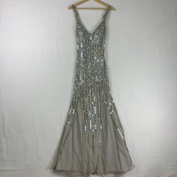Sean Couture Dresses & Skirts - Sean Couture Silver Prom Dress